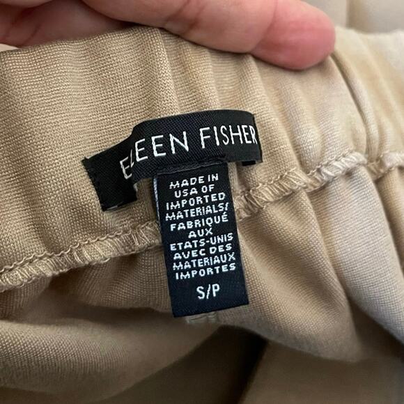 Eileen Fisher Camel Ponte Knit Elastic Waistband Pant Size Small 31 Inch Inseam - Picture 11 of 12